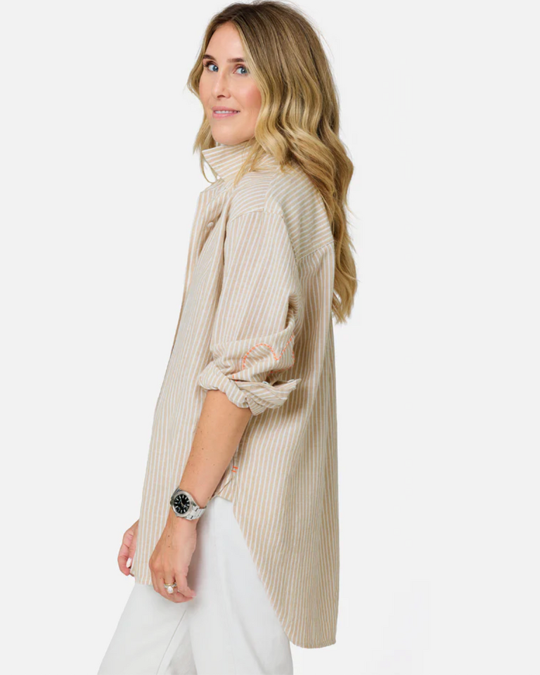 Kerri Rosenthal Jack Linen Stripe Shirt
