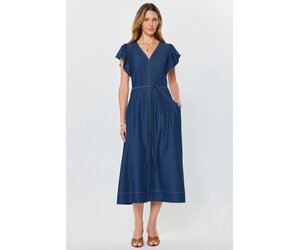 Flutter Sleeve Midi Dress - Rowe Boutique