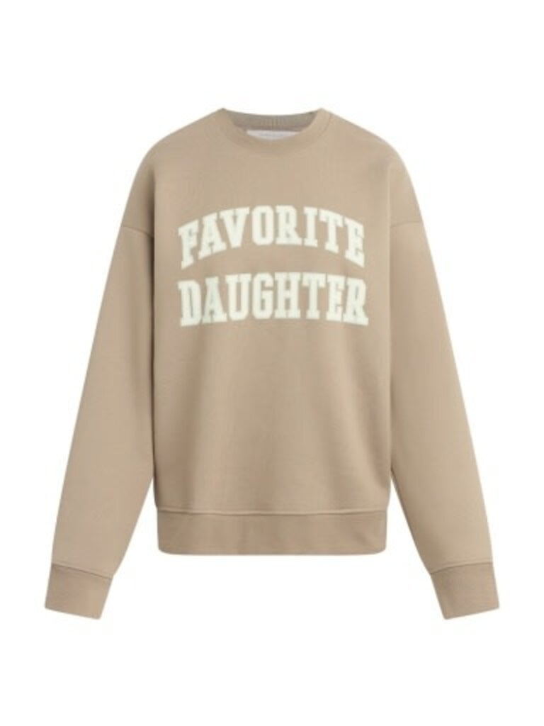 Favorite Daughter The Collegiate Sweatshirt in Soft Taupe