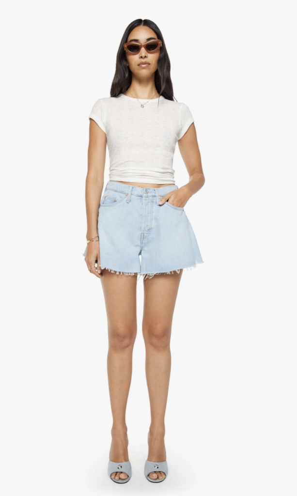 Mother Denim The Flutter Short Fray in Shaken Not Stirred