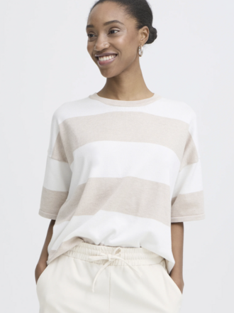 Ichi Loose Stripe Knit Tee