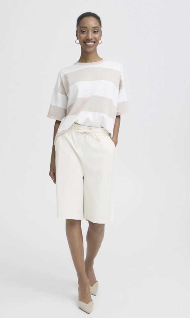 Ichi Loose Stripe Knit Tee
