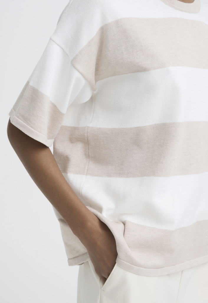 Ichi Loose Stripe Knit Tee