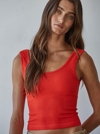By Together Padded Ribbed Tank
