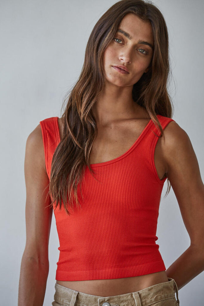 By Together Padded Ribbed Tank