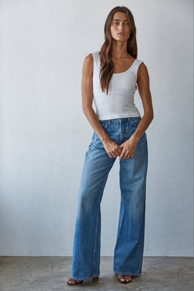 By Together Padded Ribbed Tank