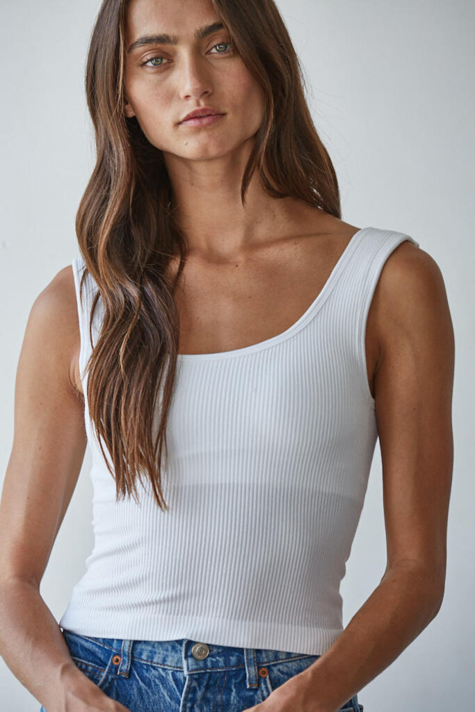By Together Padded Ribbed Tank
