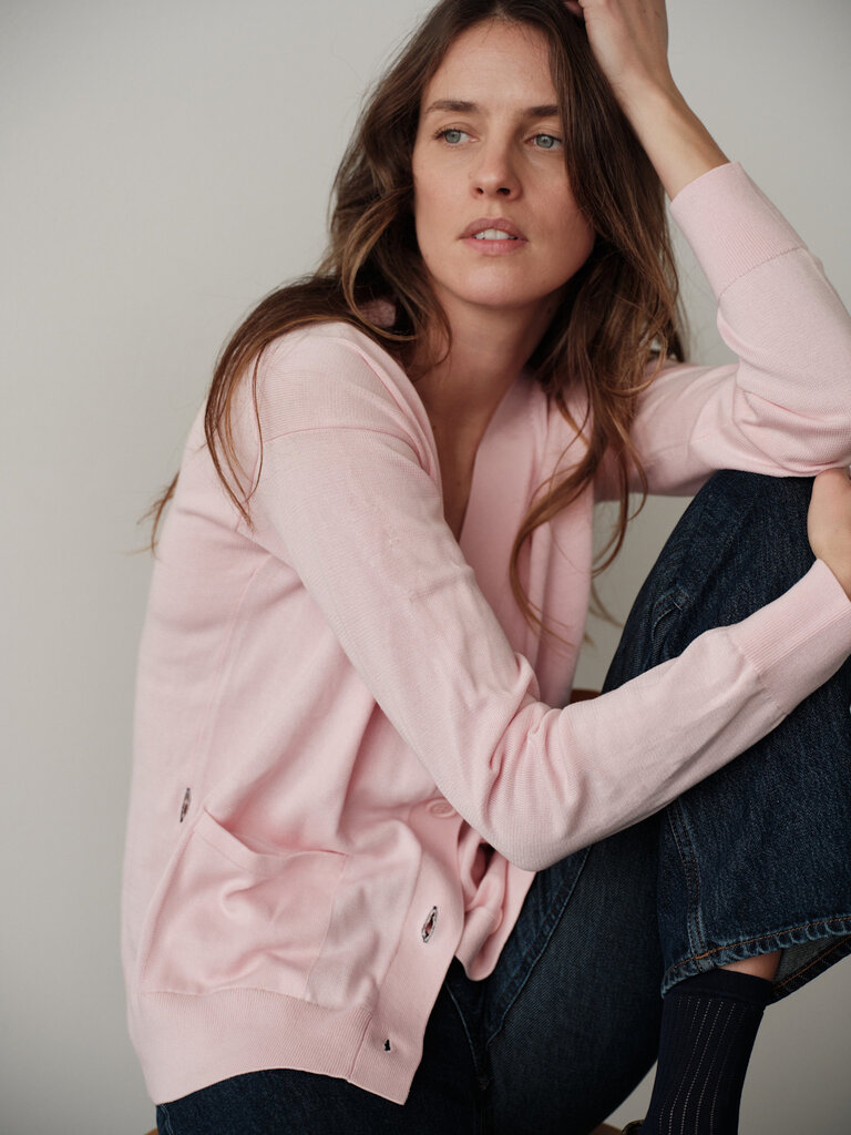 Cissa The Wrap  Cardigan in Pink Salt