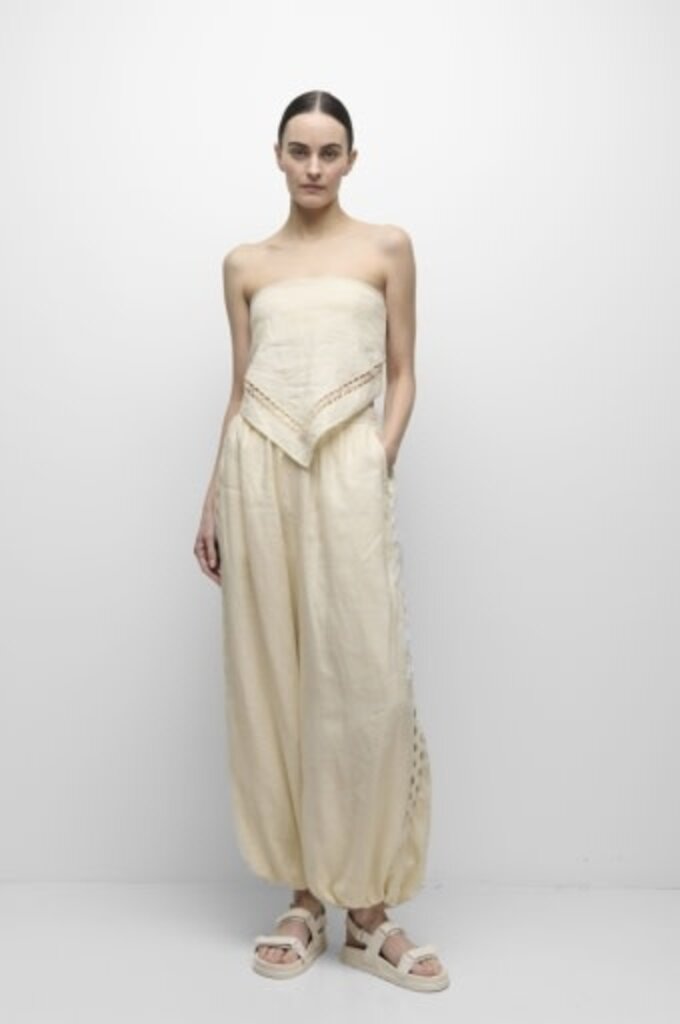 Simkhai Selah Linen Lace Balloon Pants