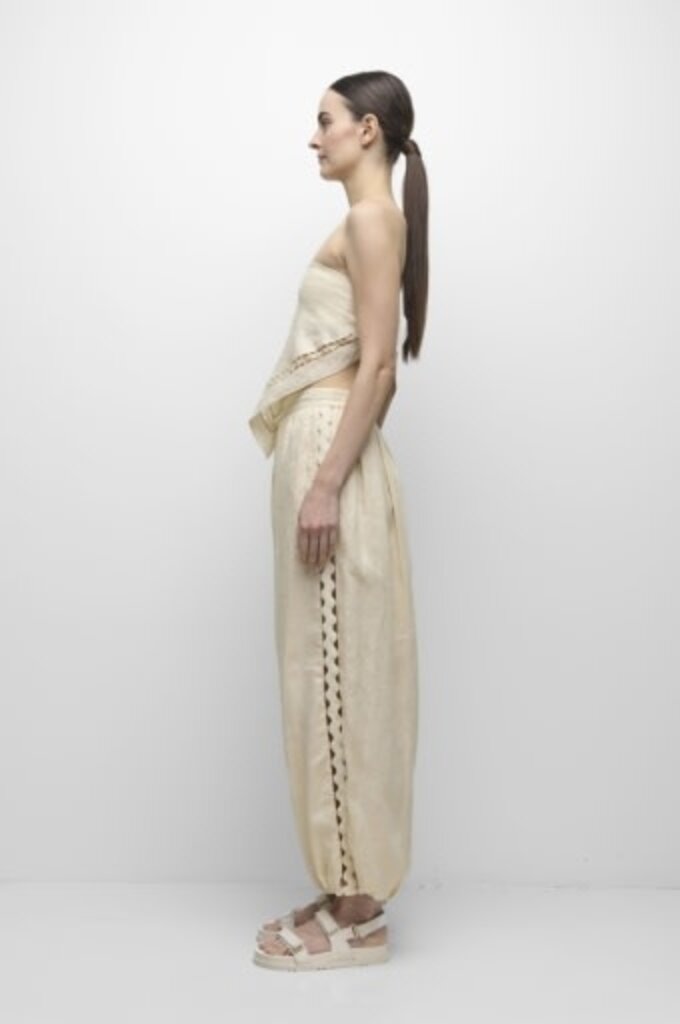 Simkhai Selah Linen Lace Balloon Pants