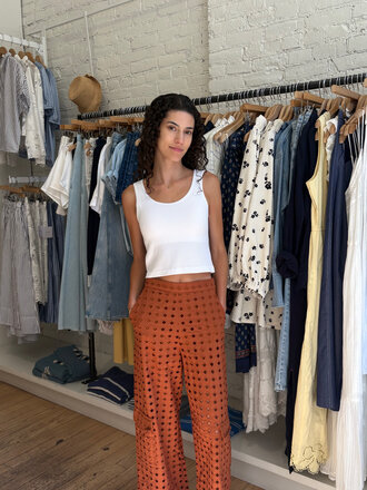 Dress To Clothing Castanha Eyelet Cargo Pant