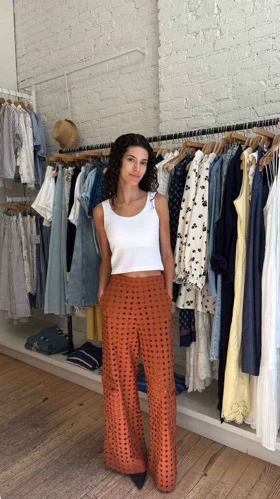 Dress To Clothing Castanha Eyelet Cargo Pant