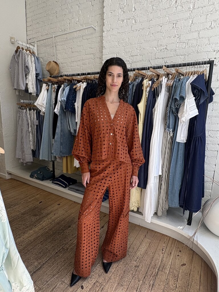 Dress To Clothing Castanha Eyelet Cargo Pant
