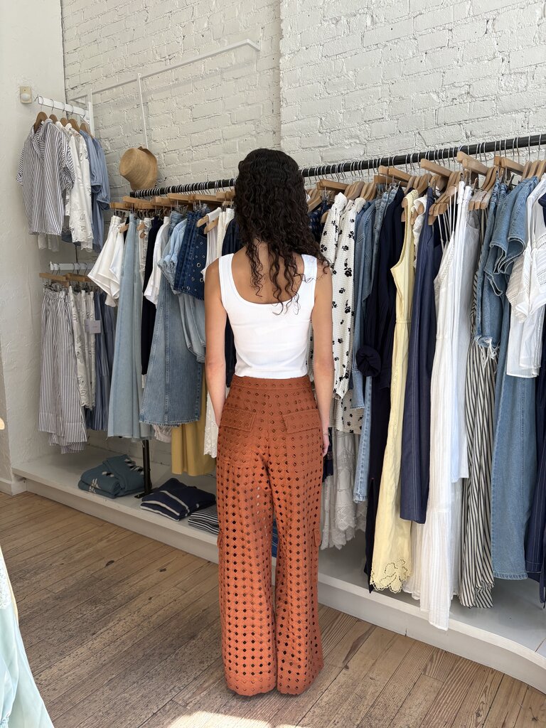Dress To Clothing Castanha Eyelet Cargo Pant