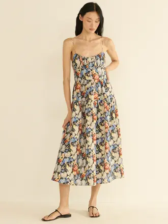 Dôen Benoit Dress in  Petit Jardin De Villandry