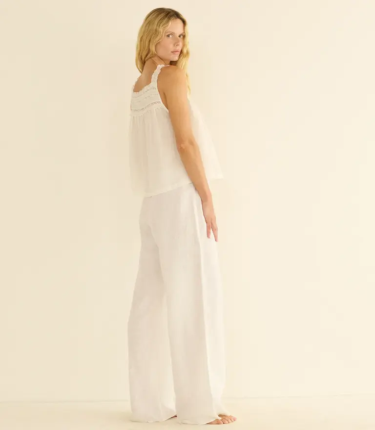 Dôen Lavon Linen Pant in Salt
