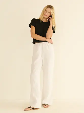 Dôen Lavon Linen Pant in Salt