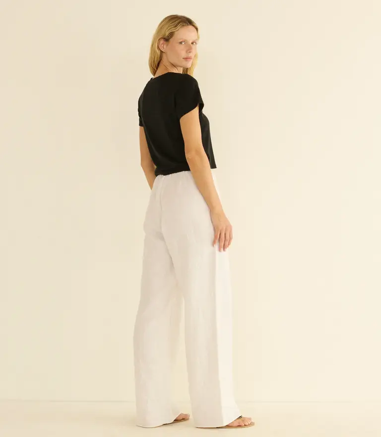 Dôen Lavon Linen Pant in Salt