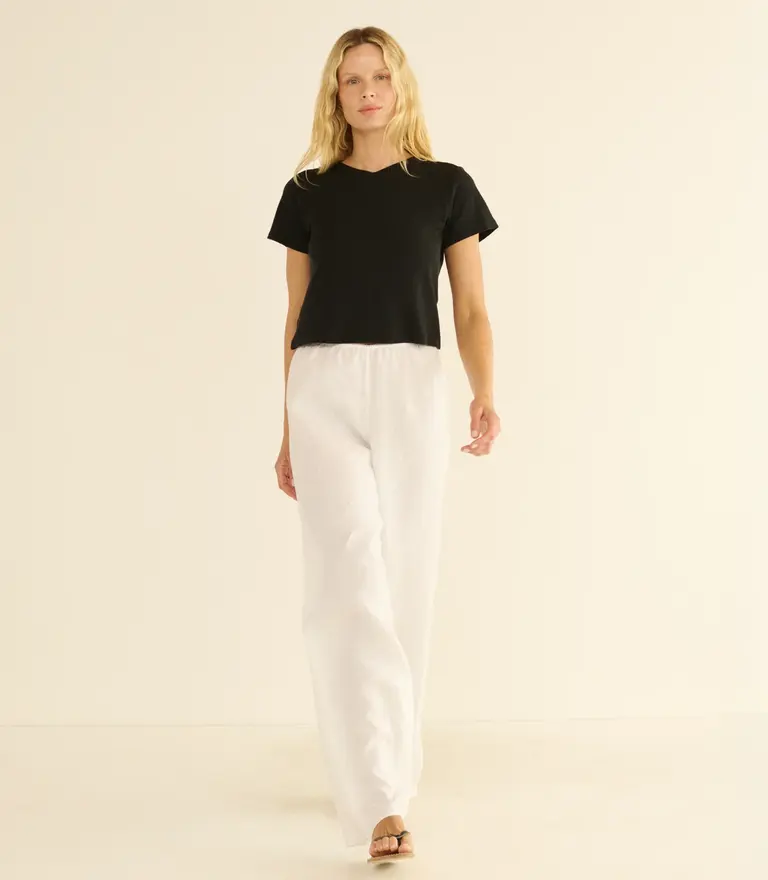 Dôen Lavon Linen Pant in Salt