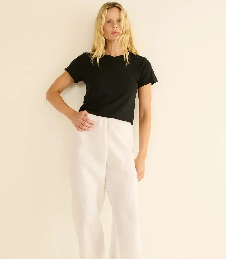 Dôen Lavon Linen Pant in Salt