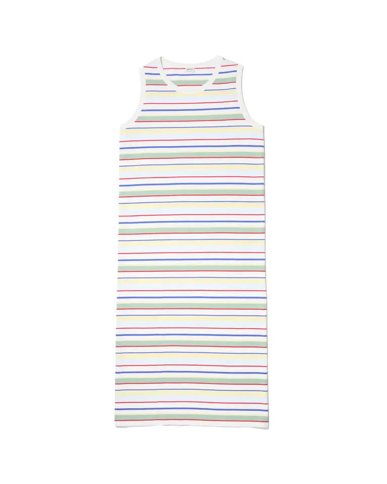 Kule The Tank Dress in Rainbow Multi Stripe