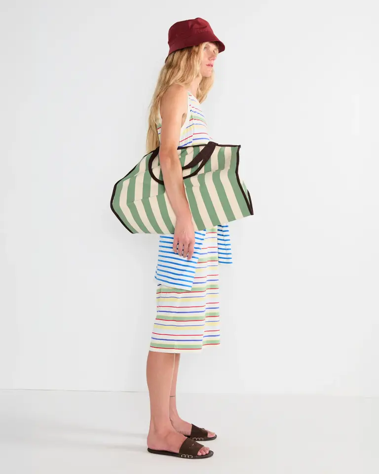 Kule The Tank Dress in Rainbow Multi Stripe