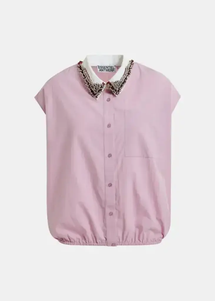 Essentiel Antwerp Janky Beaded Collar Shirt