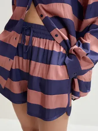 Essentiel Antwerp Jalana Striped Mini Shorts