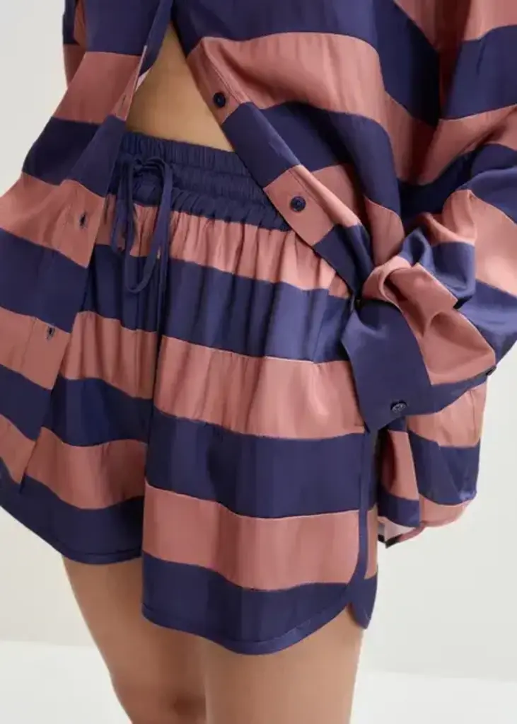 Essentiel Antwerp Jalana Striped Mini Shorts