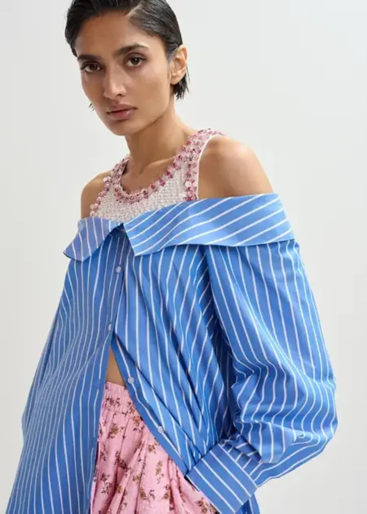Essentiel Antwerp JORI EMBELLISHED SHIRT DRESS