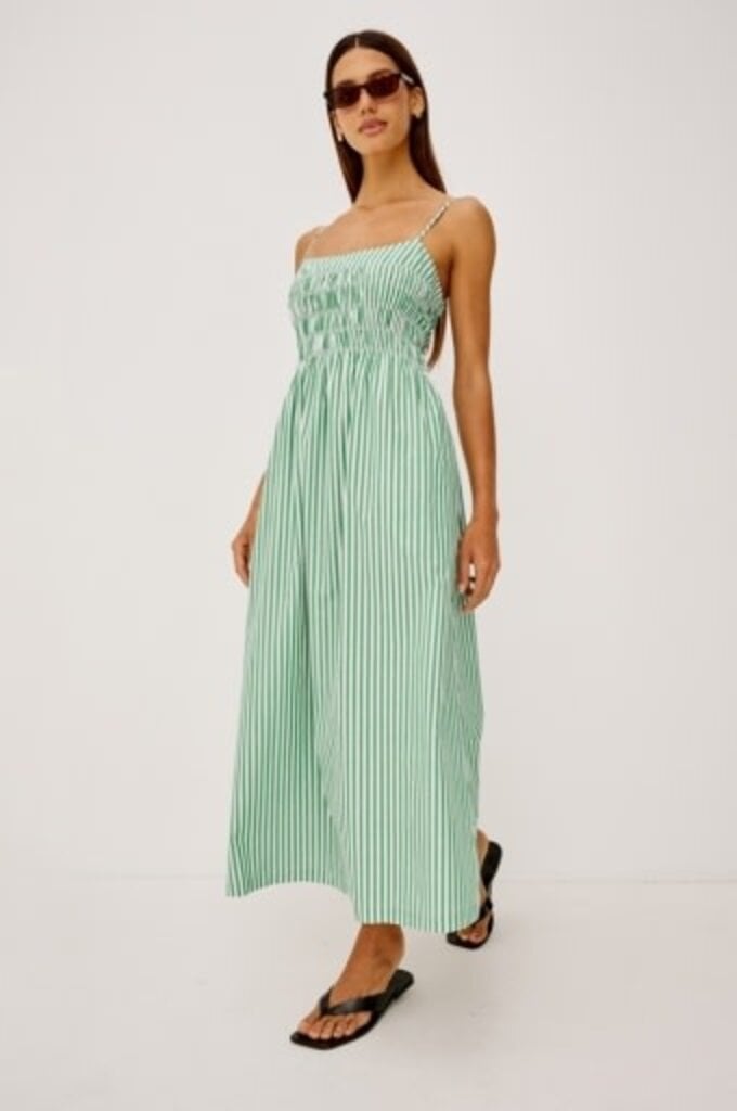 Rails Primrose Dress in Emerald Stripe