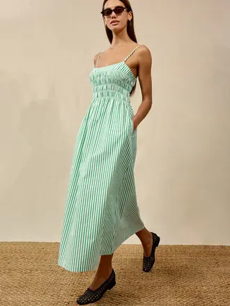 Rails Primrose Dress in Emerald Stripe