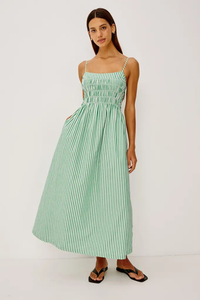Rails Primrose Dress in Emerald Stripe