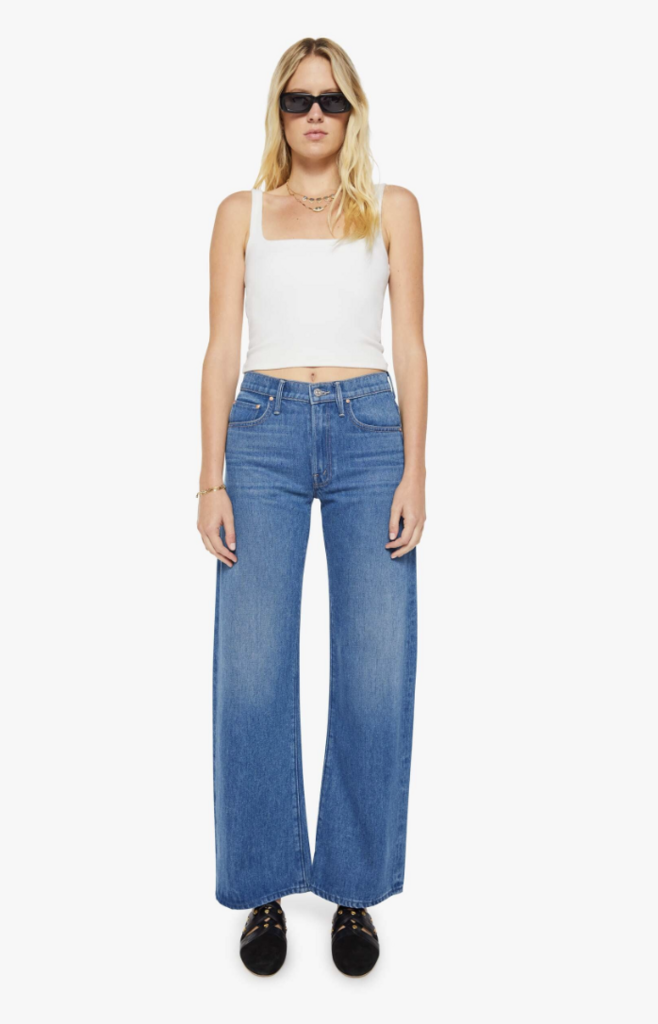 Mother Denim The Mid Rise Lasso Sneak in BGR