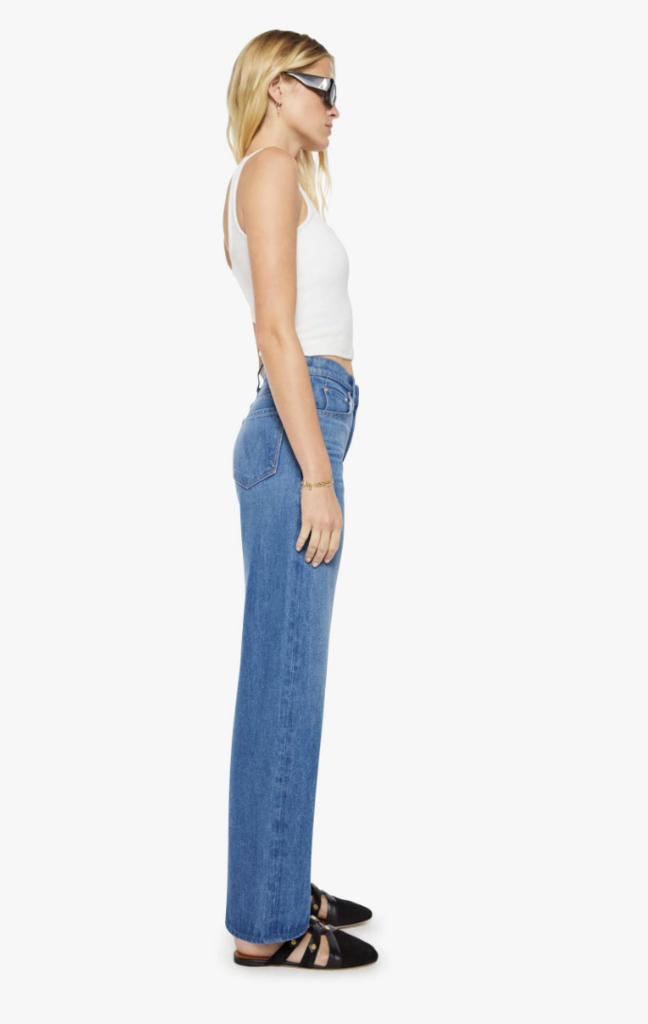 Mother Denim The Mid Rise Lasso Sneak in BGR