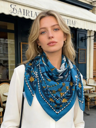 Lineta In-1 Cotton Square Scarf 110x110