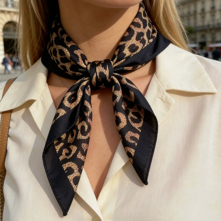 Lineta Silky Leopard Scarf  70x70