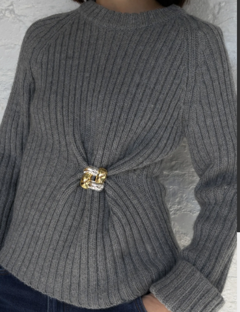 Jenny Bird Woven Square Brooch