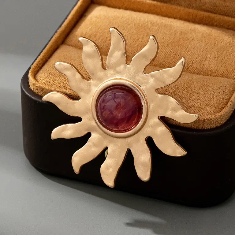 Joss Wall Celestrial Sunburst Brooch