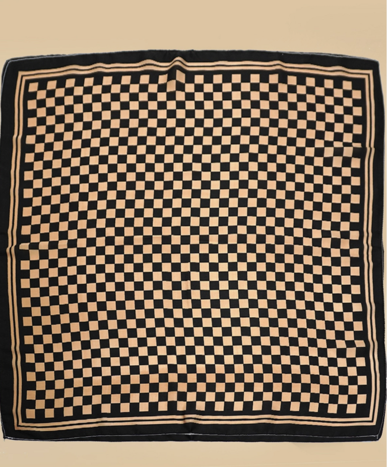 Joss Wall Large Checker Silky Bandana