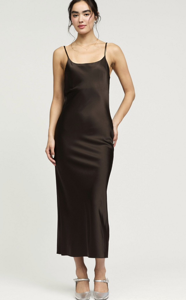 Current Air Double Strap Midi Bias Dress
