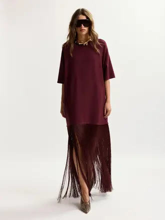 Essentiel Antwerp Keremony Knitted Fringes Dress