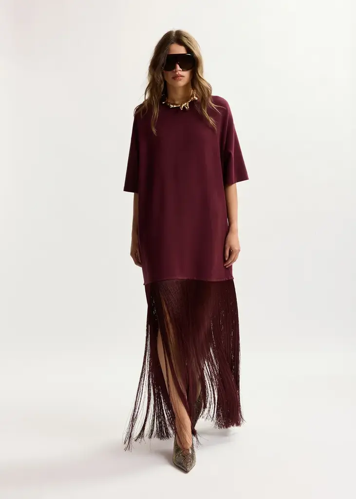 Essentiel Antwerp Keremony Knitted Fringes Dress
