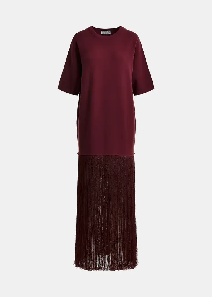 Essentiel Antwerp Keremony Knitted Fringes Dress