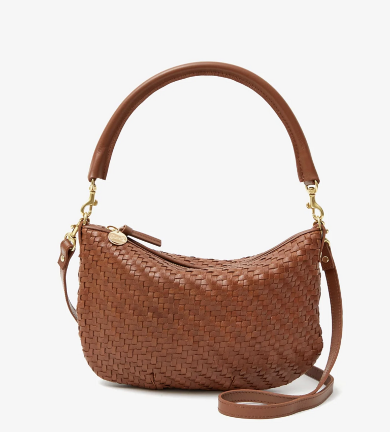 Clare V. Petit Moyen Woven Zig-Zag - Hazelnut