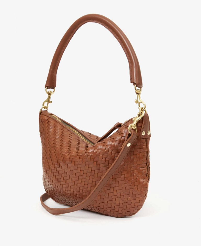 Clare V. Petit Moyen Woven Zig-Zag - Hazelnut
