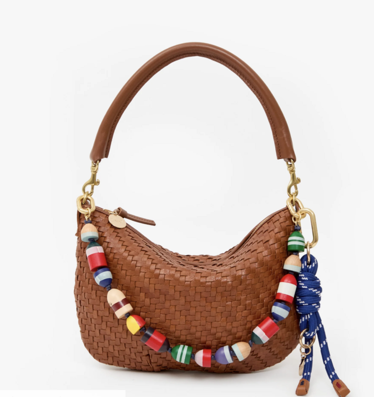 Clare V. Petit Moyen Woven Zig-Zag - Hazelnut
