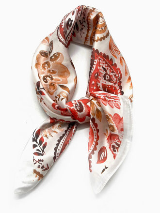 Lineta Silky Floral Multi Bandana Printed Scarf