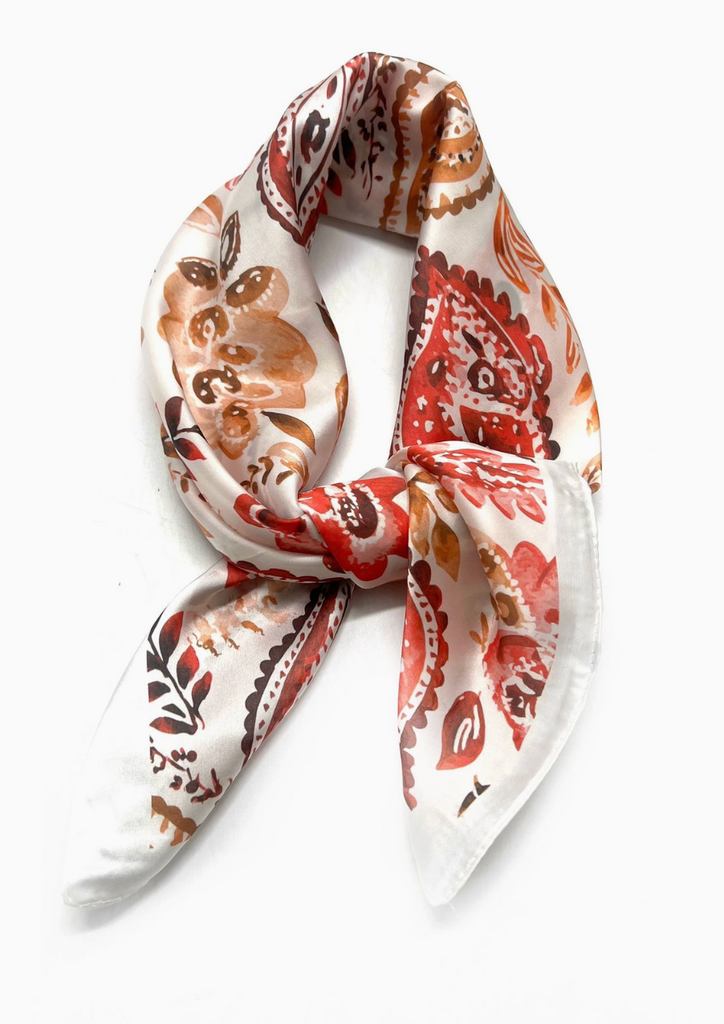Lineta Silky Floral Multi Bandana Printed Scarf