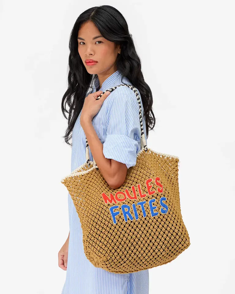 Clare V. Lete Tote - Moules Frites - Tan